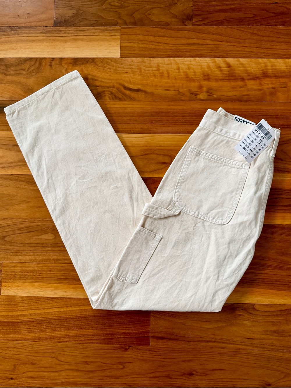 NWT J Galt / Brandy Melville Ivory Cream Tammy Carpenter Utility Pants Women’s M